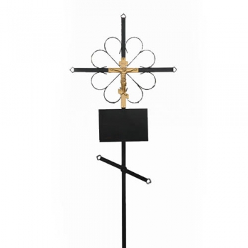 Крест металлический Км 1 с распятьем